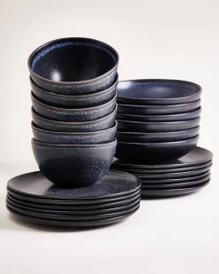Turmalina - Tableware set black 24 pieces